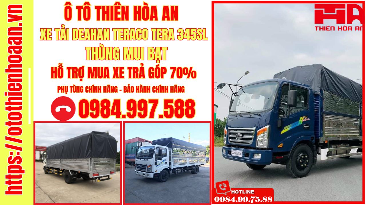 Báo Giá Xe Tải Tera 345SL Thùng bạt