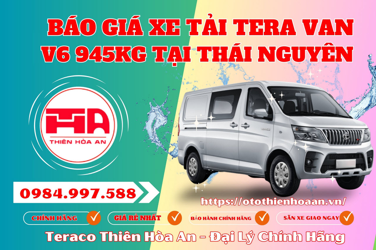 xe tải van Tera V6 945kg tại Thái Nguyên