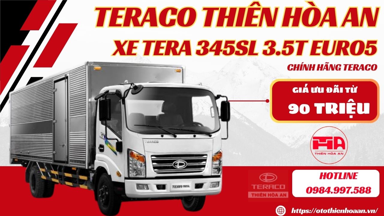 Xe tải Teraco Tera 345SL 3.5 Tấn Euro5