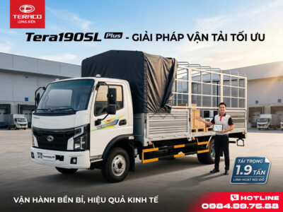 Xe tải Tera190SL Plus thùng mui bạt 1.8 tấn