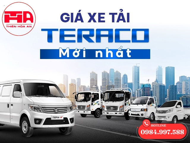 bảng giá xe tải teraco tại thái nguyên