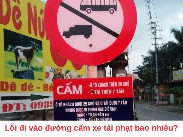 lỗi đi vào đường cấm xe tải